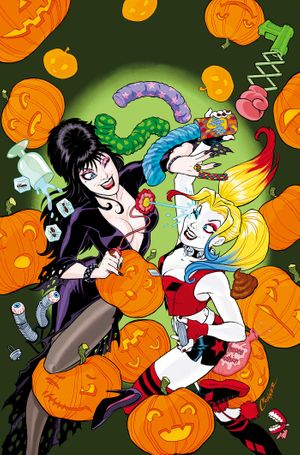 Harley Quinn X Elvira #1 (Cvr G Amanda Conner Foil Virgin Variant)