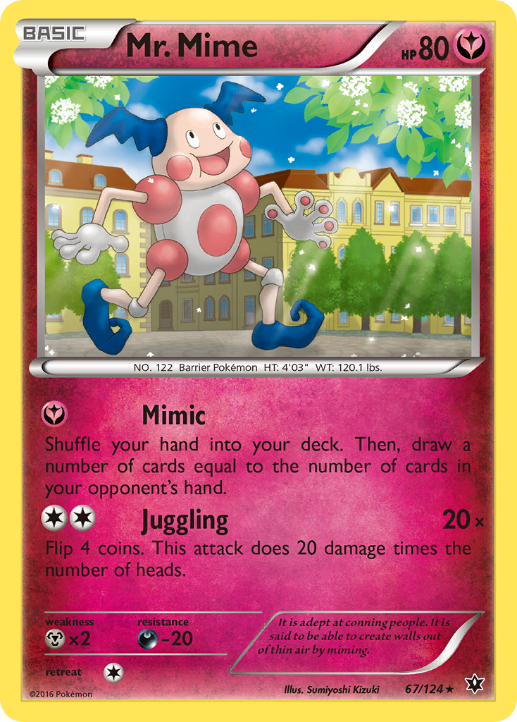 Mr. Mime (67/124) - Fates Collide Pokémon Card