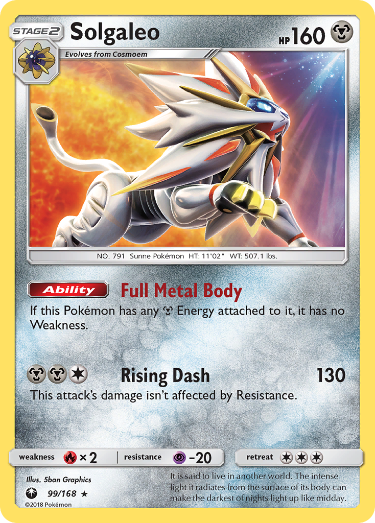 Solgaleo (99/168) - Celestial Storm Pokémon Card