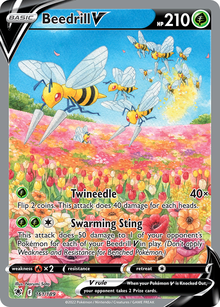 Beedrill V (161/189) - Astral Radiance Pokémon Card