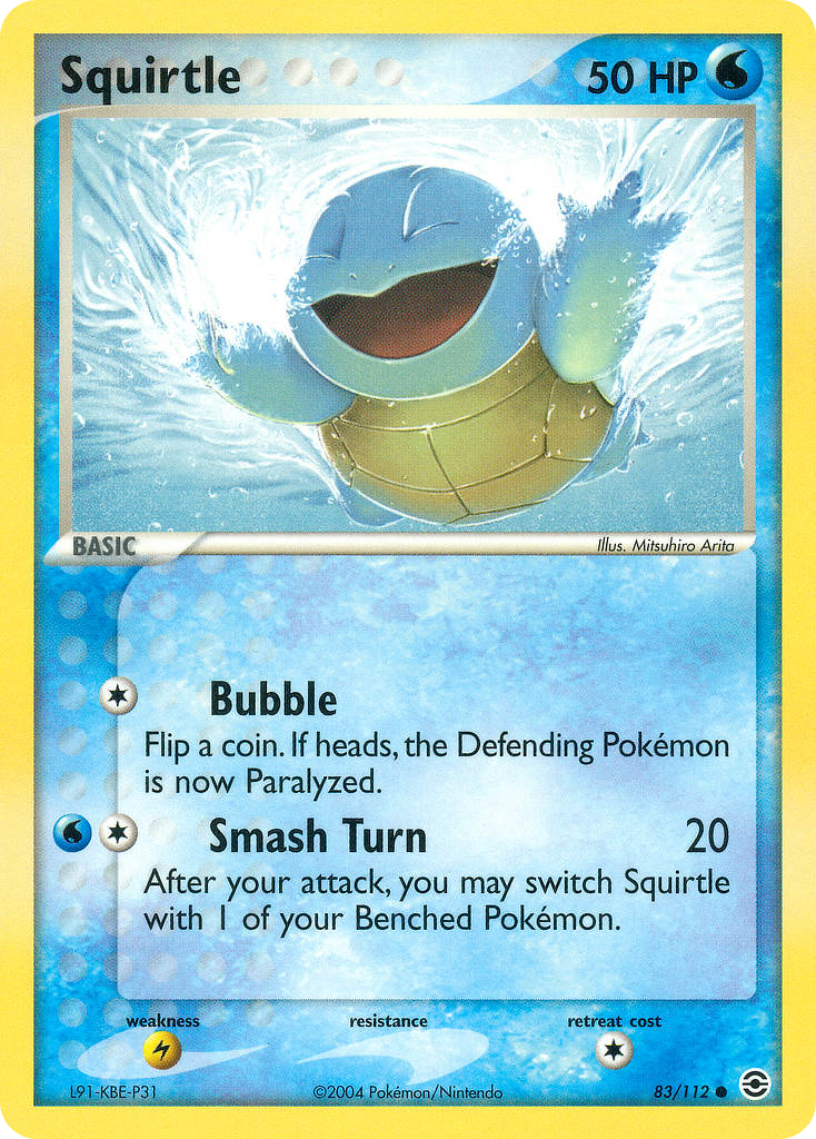 Squirtle (83/112) - FireRed & LeafGreen Pokémon Card