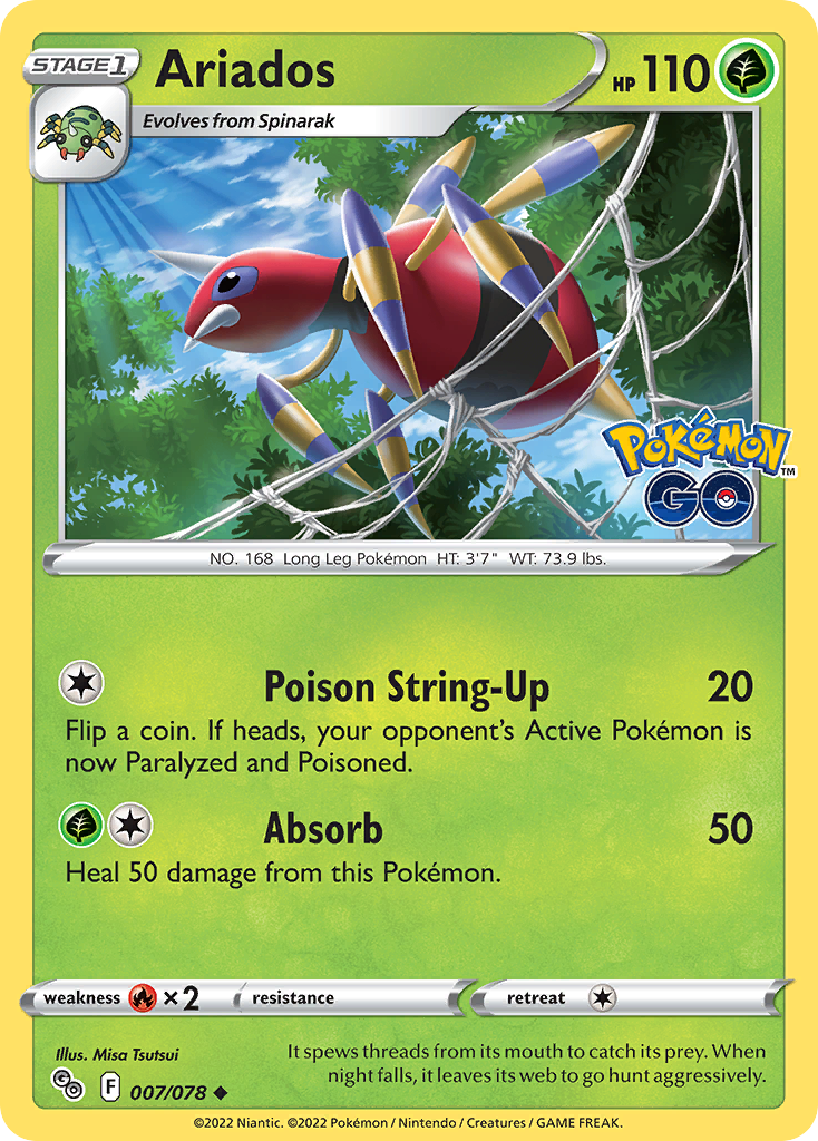 Ariados (7/78) - Pokémon GO Pokémon Card