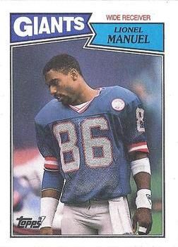 Lionel Manuel 1987 Topps #15 Sports Card