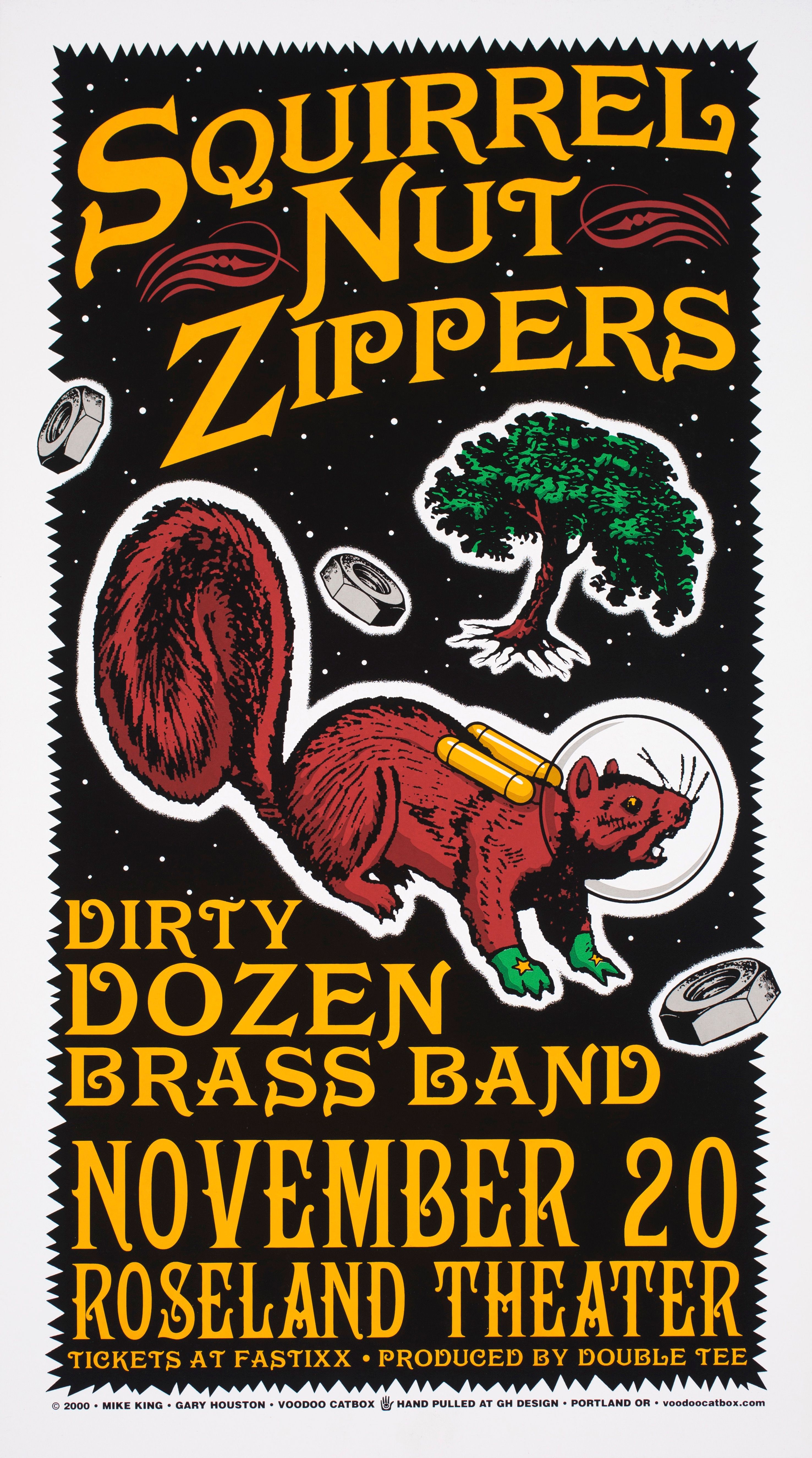 MXP-175.4 Squirrel Nut Zippers 2000 Roseland Theater  Nov 20 Concert Poster