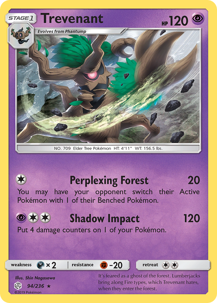 Trevenant (94/236) - Cosmic Eclipse Pokémon Card