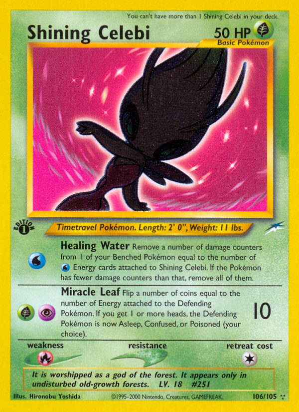 Shining Celebi (106/105) - Neo Destiny Pokémon Card