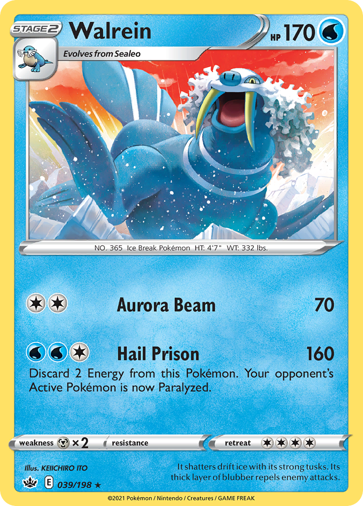 Walrein (39/198) - Chilling Reign Pokémon Card