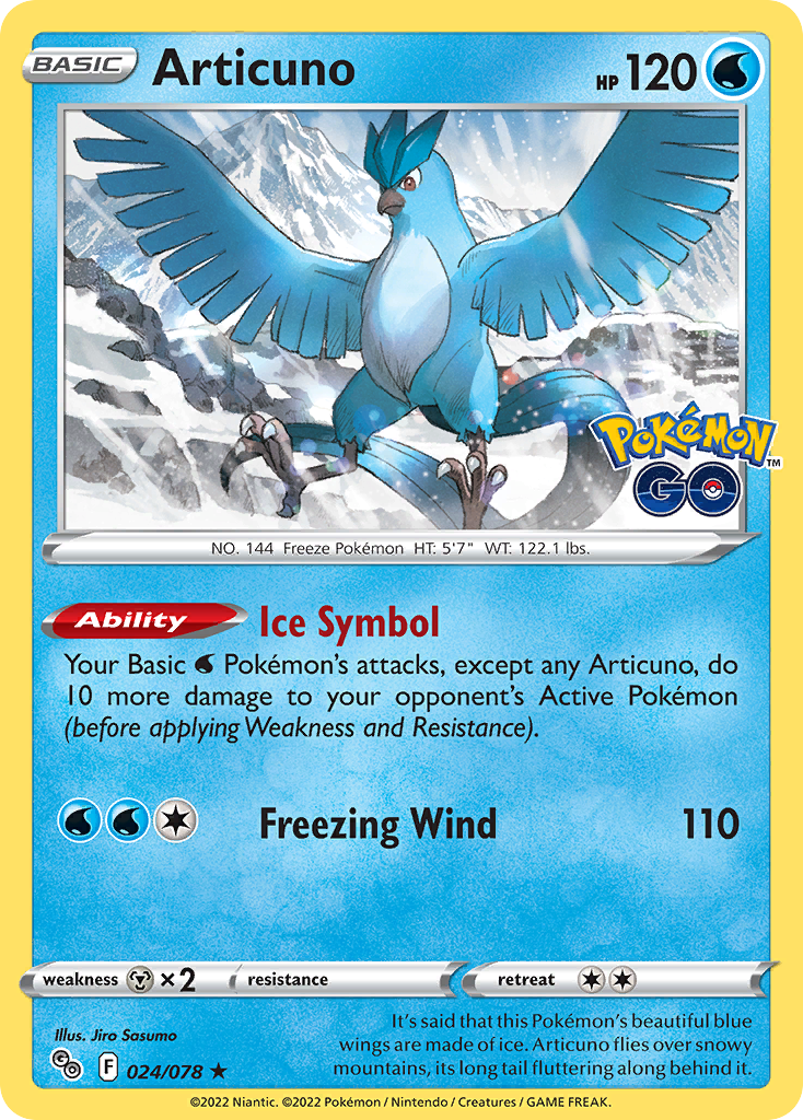 Articuno (24/78) - Pokémon GO Pokémon Card