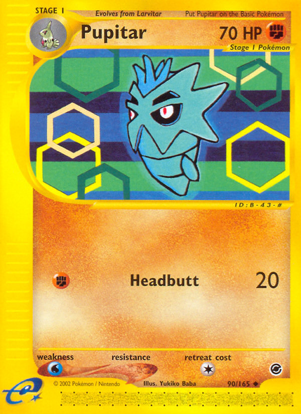 Pupitar (90/165) - Expedition Base Set Pokémon Card