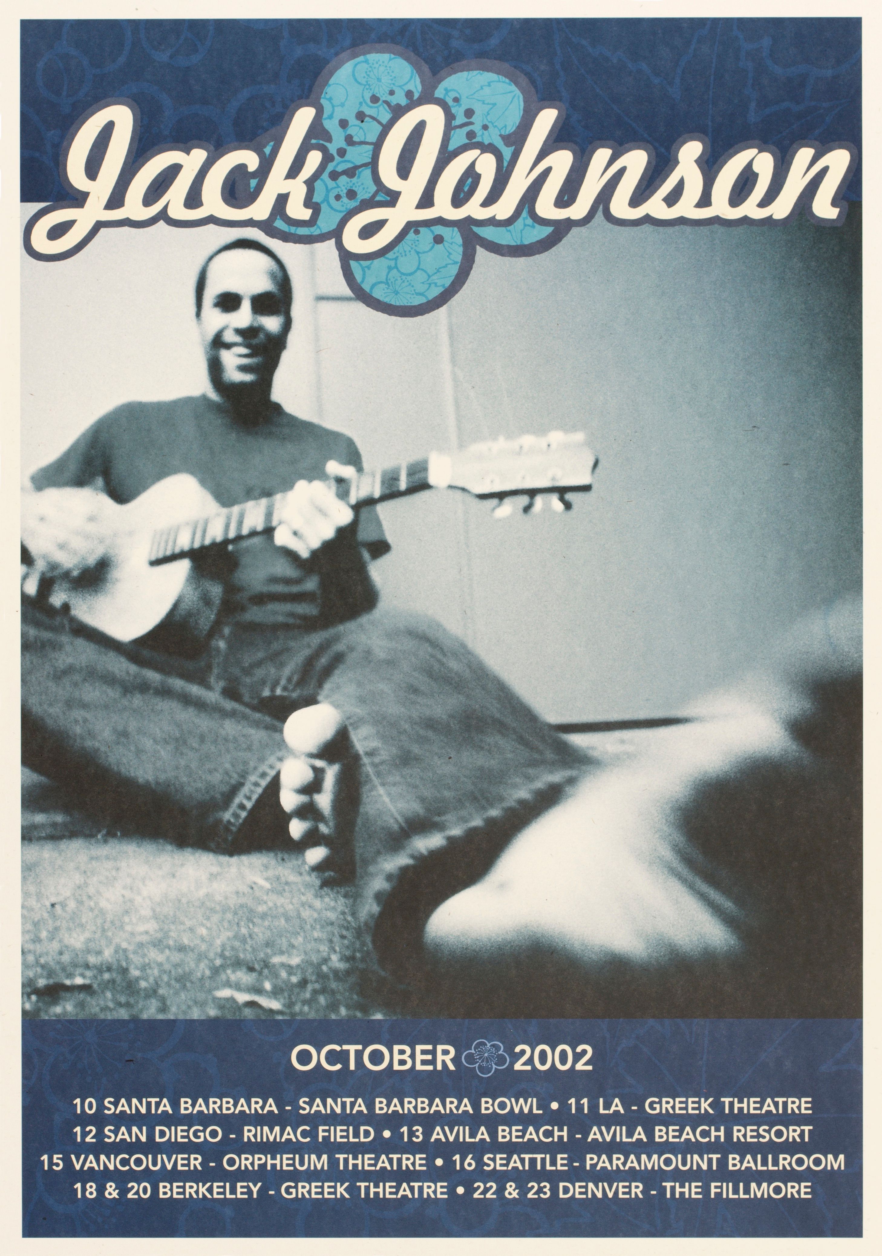 MXP-266.1 Jack Johnson - Tour 2002 Concert Poster