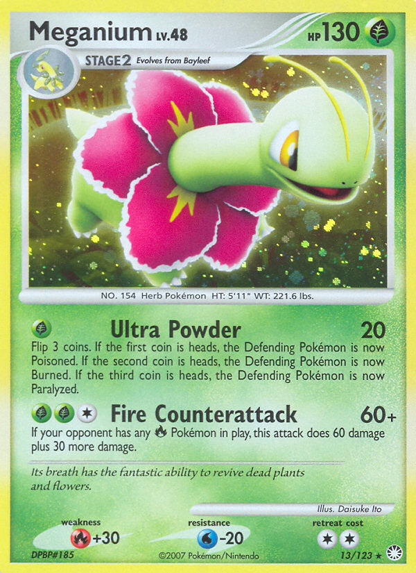 Meganium (13/123) - Mysterious Treasures Pokémon Card