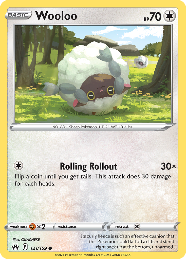 Wooloo (121/159) - Crown Zenith Pokémon Card