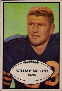 William McColl 1953 Bowman #12 Sports Card