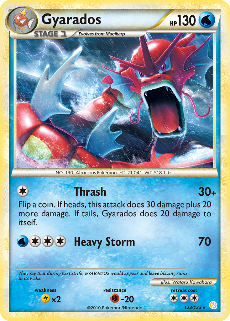 Gyarados (123/123) - HeartGold & SoulSilver Pokémon Card