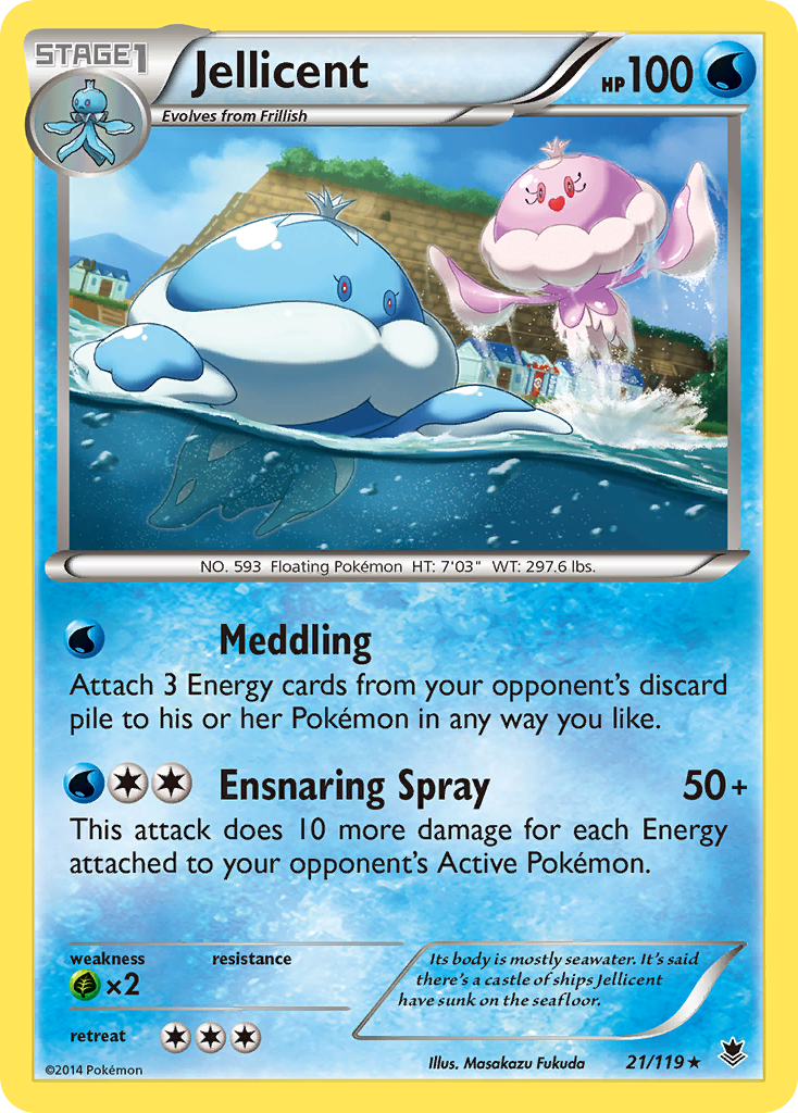 Jellicent (21/119) - Phantom Forces Pokémon Card