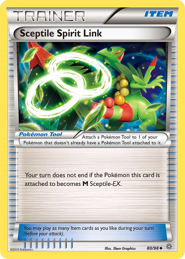 Sceptile Spirit Link (Trainer: Pokémon Tool) (80/98) - Ancient Origins Pokémon Card