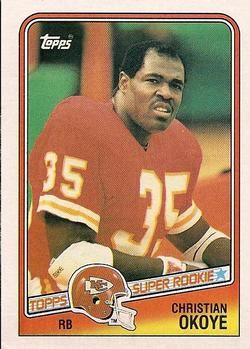 Christian Okoye 1988 Topps #363 Sports Card