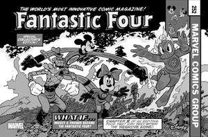 Fantastic Four #4 (Andrea Freccero Black And White Disney What If? Fantastic Four Homage Variant)