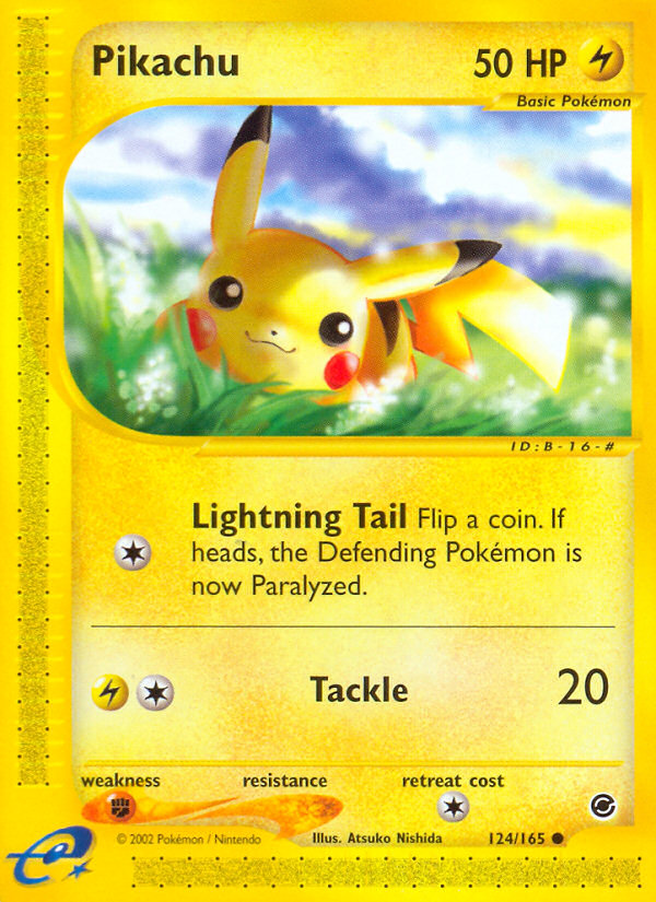 Pikachu (124/165) - Expedition Base Set Pokémon Card