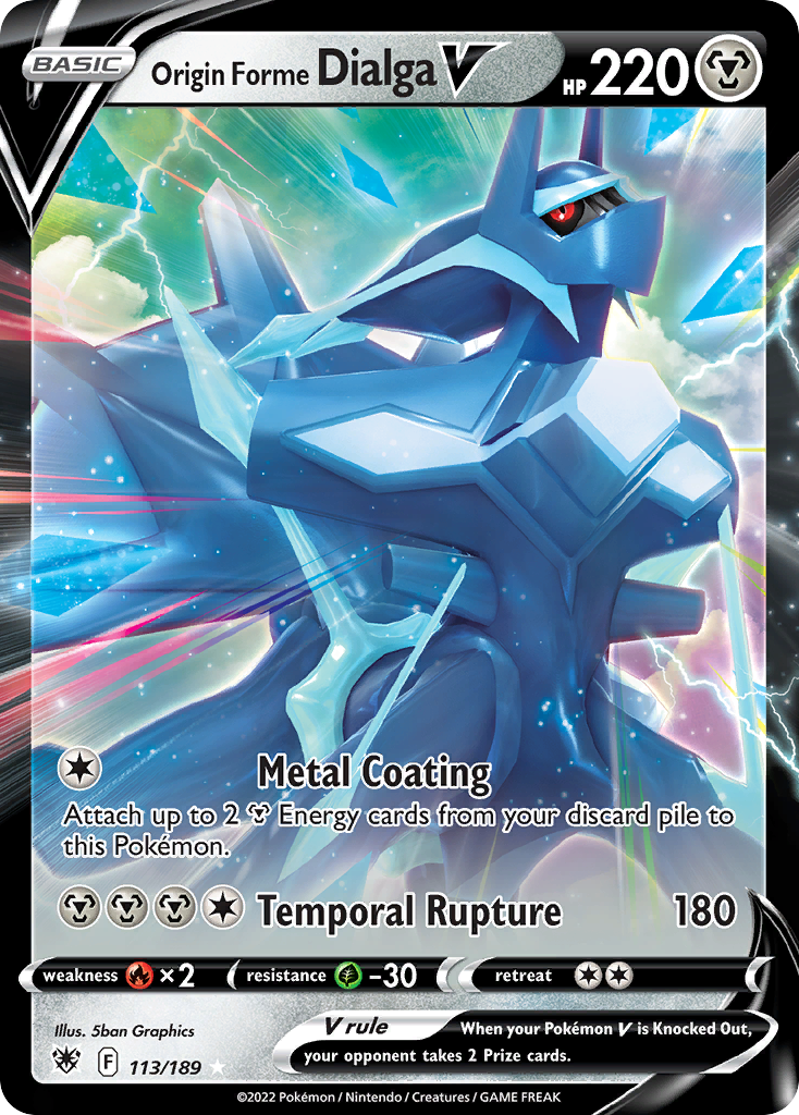 Origin Forme Dialga V (113/189) - Astral Radiance Pokémon Card