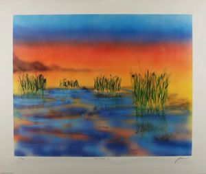 1990-Wetlands I -Original lithograph- Jerry Garcia