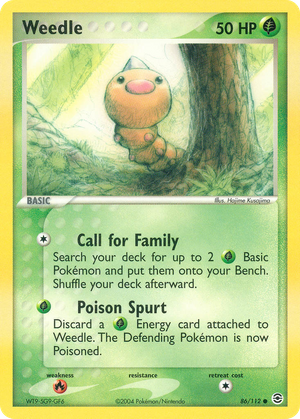 Weedle (86/112) - FireRed & LeafGreen (Reverse Holo)