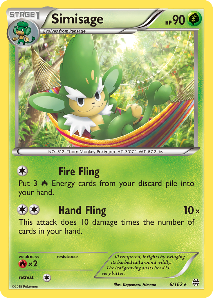 Simisage (6/162) - BREAKthrough Pokémon Card