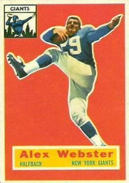 Alex Webster 1956 Topps #5 Sports Card