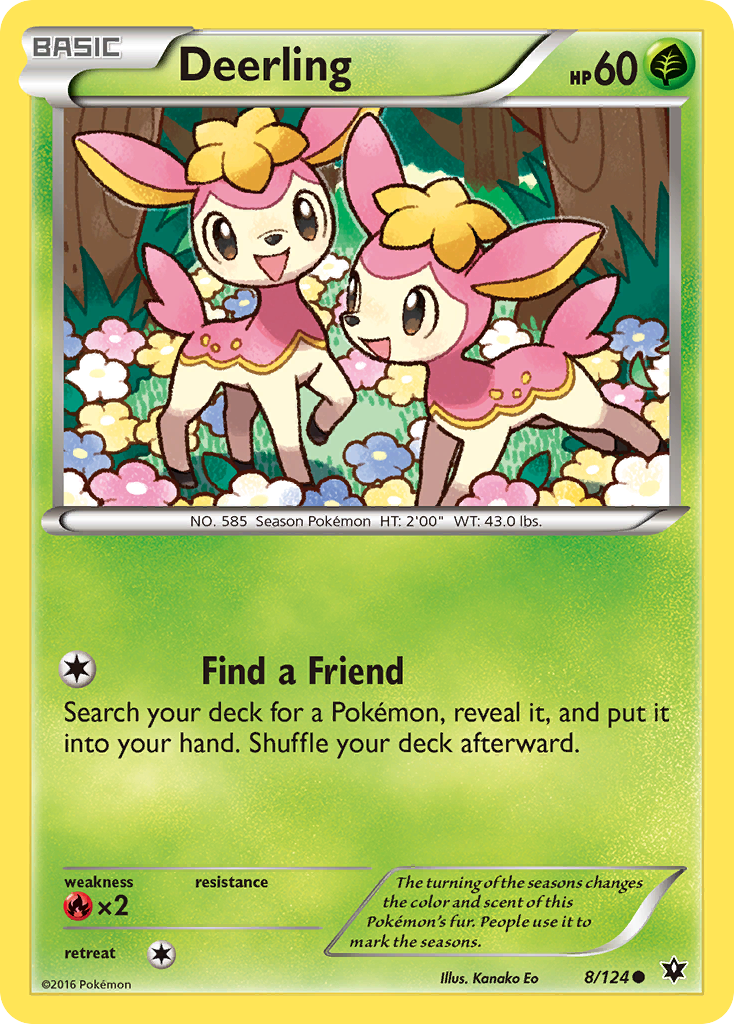 Deerling (8/124) - Fates Collide Pokémon Card