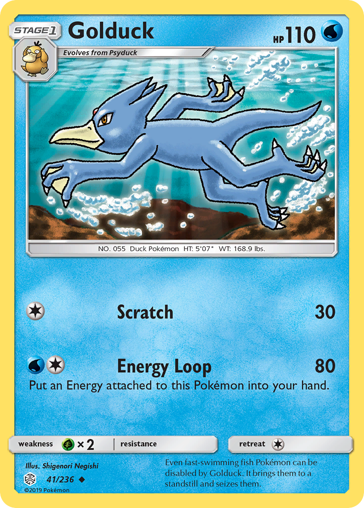 Golduck (41/236) - Cosmic Eclipse Pokémon Card