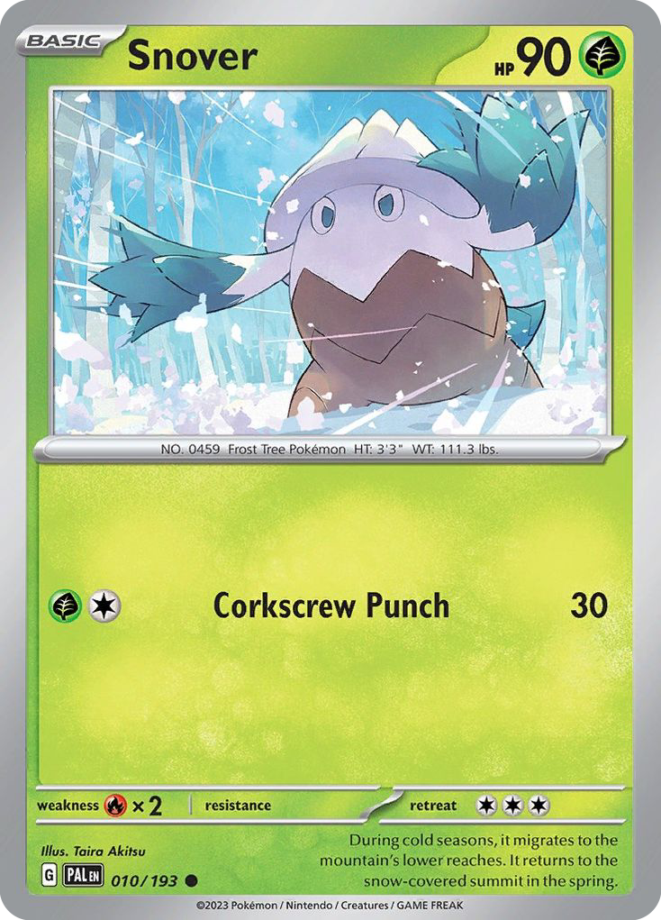 Snover (10/193) - Paldea Evolved Pokémon Card