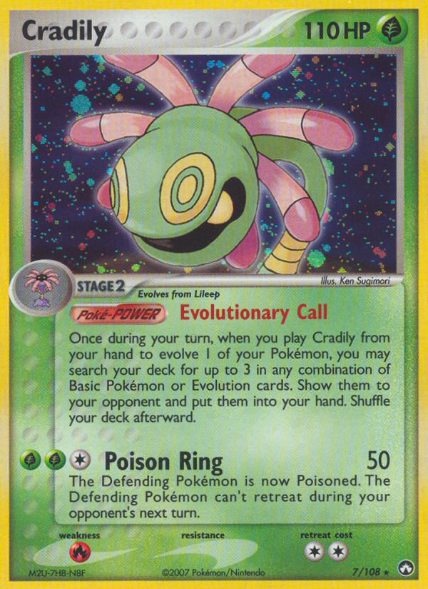 Cradily (7/108) - Power Keepers Pokémon Card