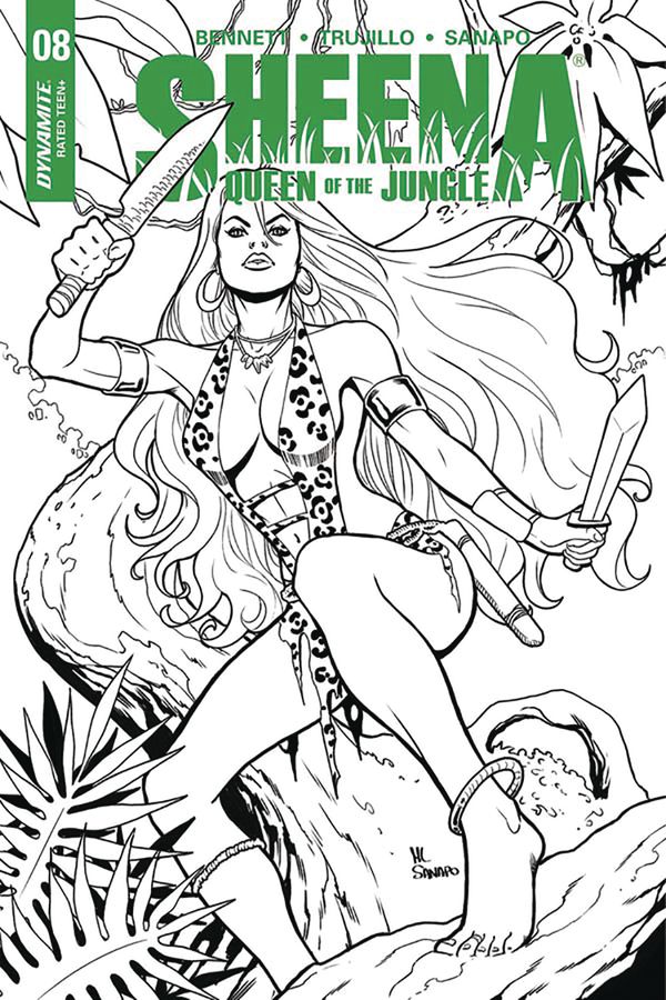 Sheena Queen of the Jungle #8 (Cover E 10 Copy Sanapo B&w Inc)