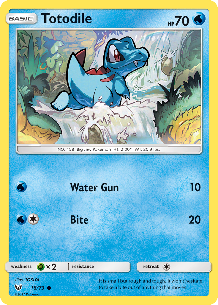 Totodile (18/73) - Shining Legends Pokémon Card