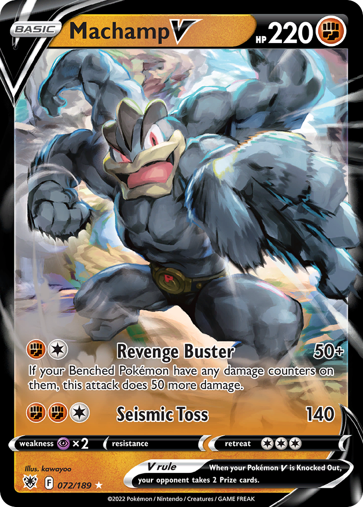 Machamp V (72/189) - Astral Radiance Pokémon Card