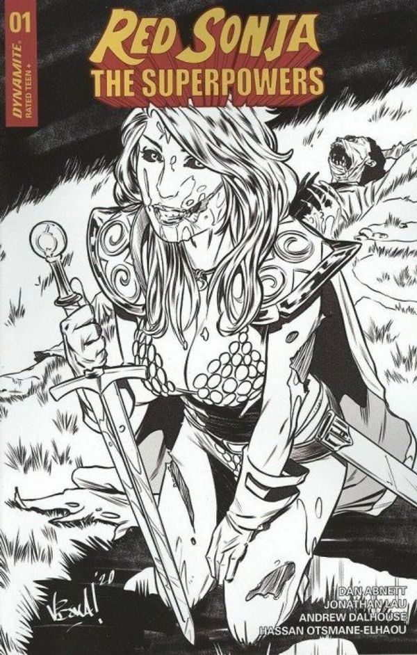 Red Sonja: The Superpowers #1 (15 Copy Federici Zombie B&w)