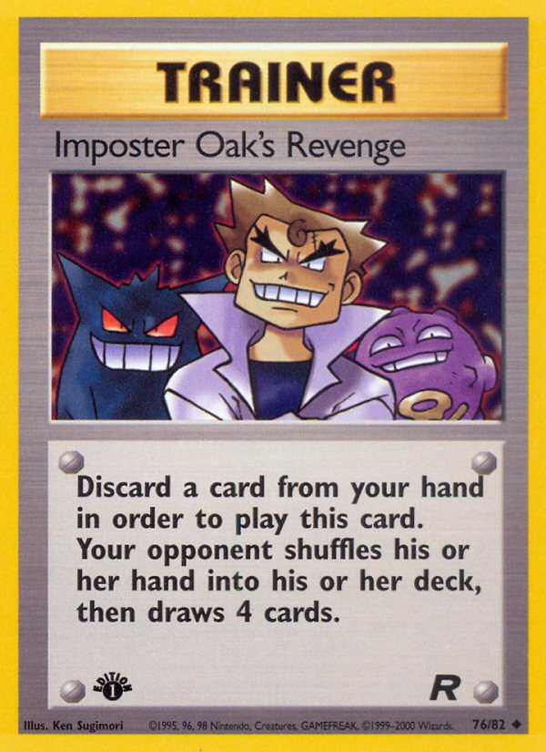 Imposter Oak's Revenge (76/82) - Team Rocket (1st Edition) Pokémon Card