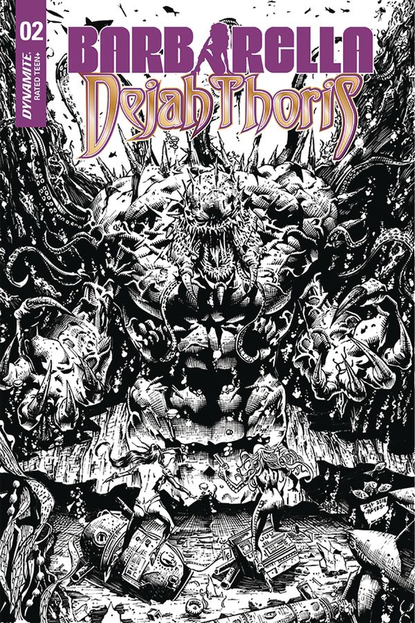 Barbarella/Dejah Thoris #2 (40 Copy Hsieh B&w Cover)