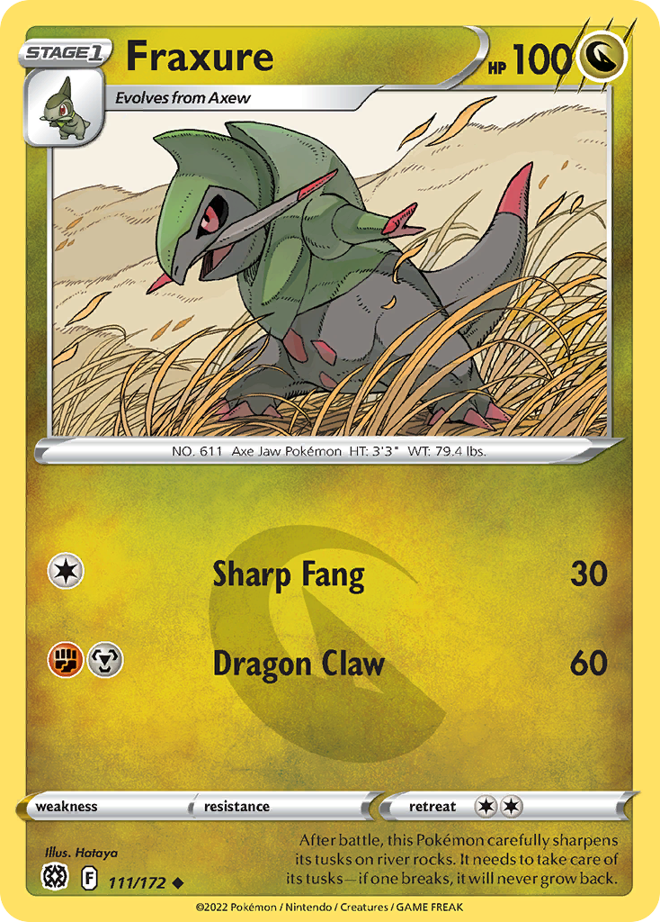 Fraxure (111/172) - Brilliant Stars Pokémon Card