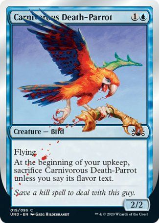 Carnivorous Death-Parrot (Unsanctioned) Trading Card