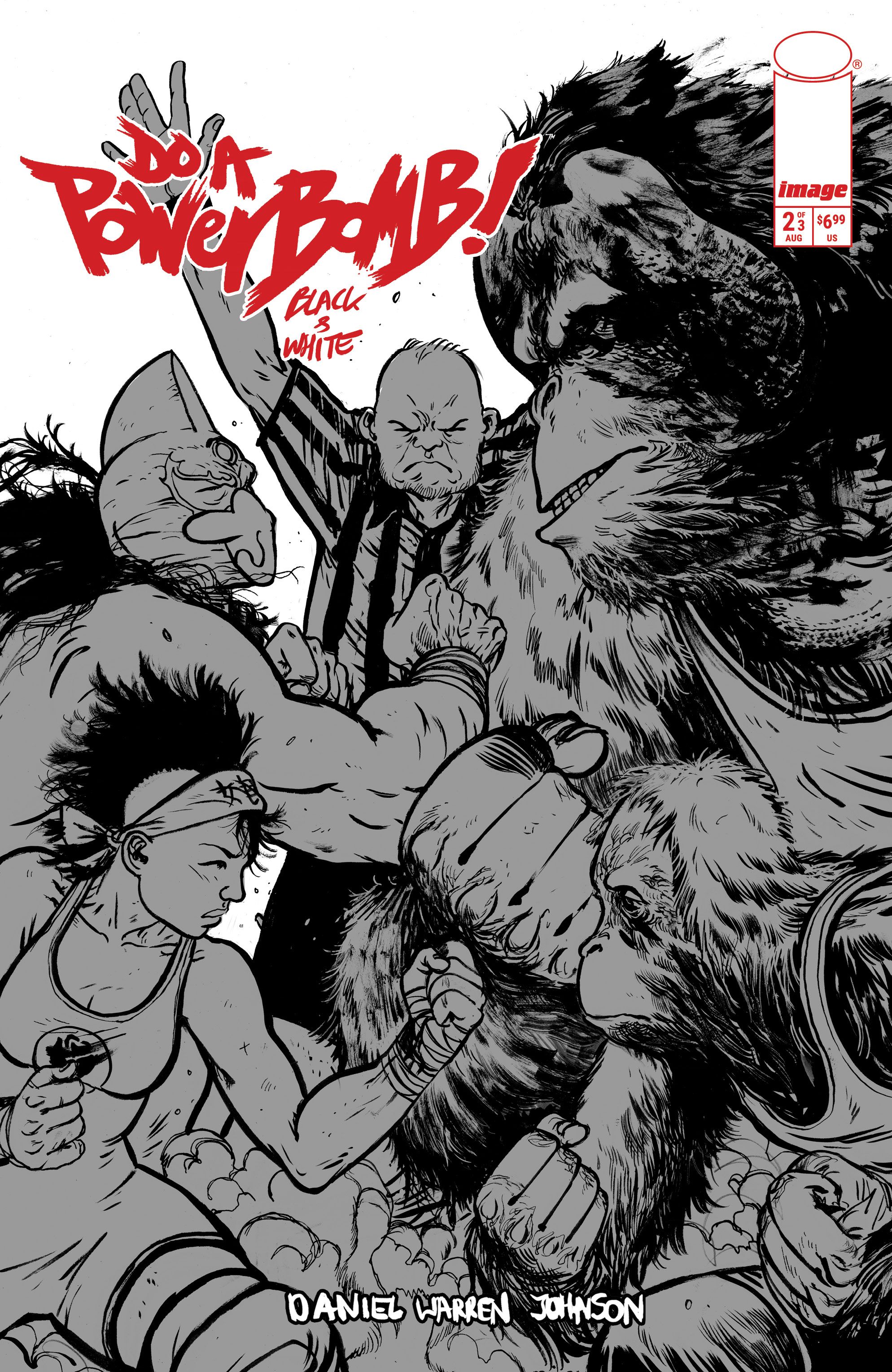 Do A Powerbomb Black And White #2 (Cvr B Daniel Warren Johnson Orangutan Variant) Comic
