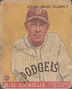 Bud Clancy 1933 Goudey (R319) #32 Sports Card