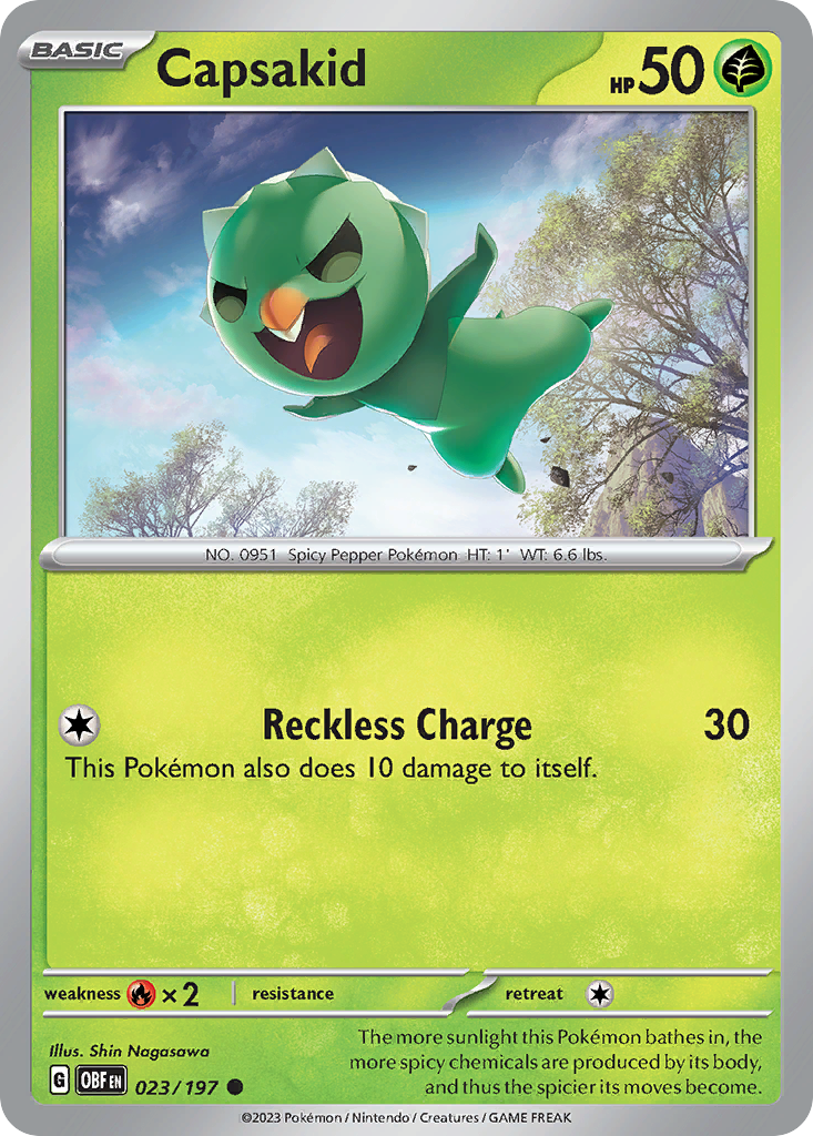 Capsakid (23/197) - Obsidian Flames Pokémon Card