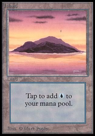 Island (Beta) (Orange/Yellow Sky) Trading Card