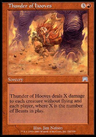 Thunder of Hooves (Onslaught) Trading Card