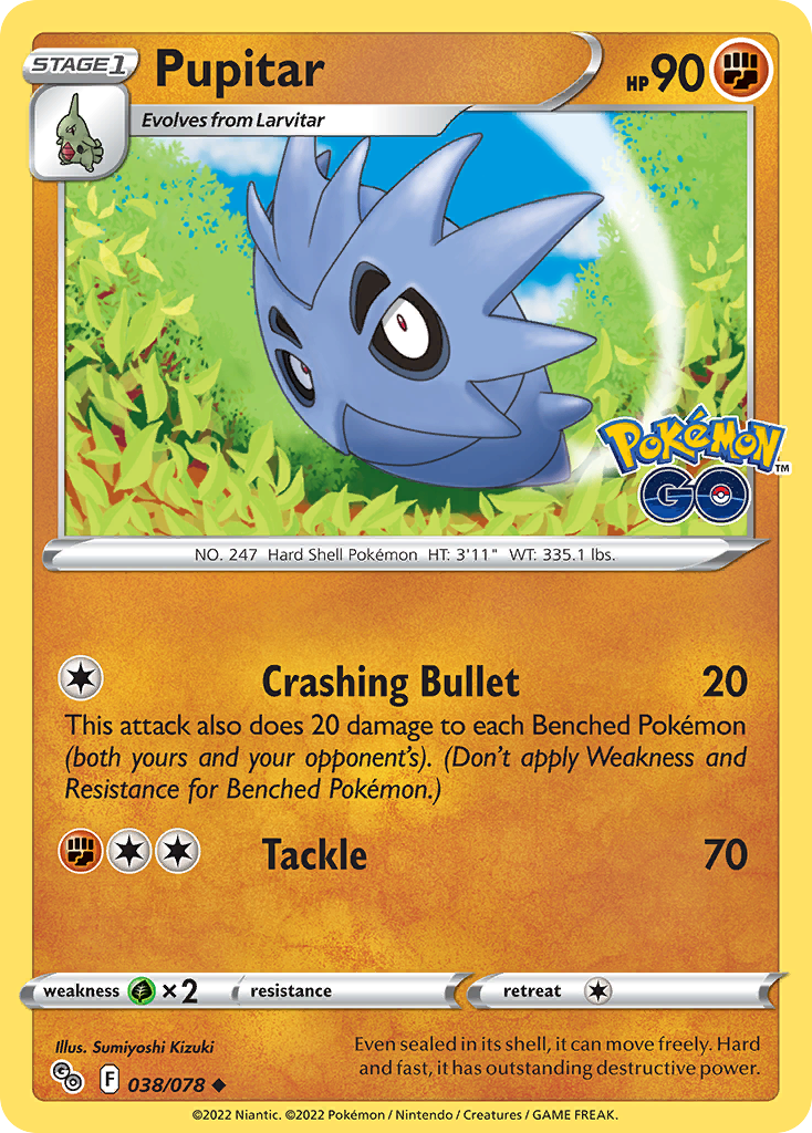 Pupitar (38/78) - Pokémon GO Pokémon Card