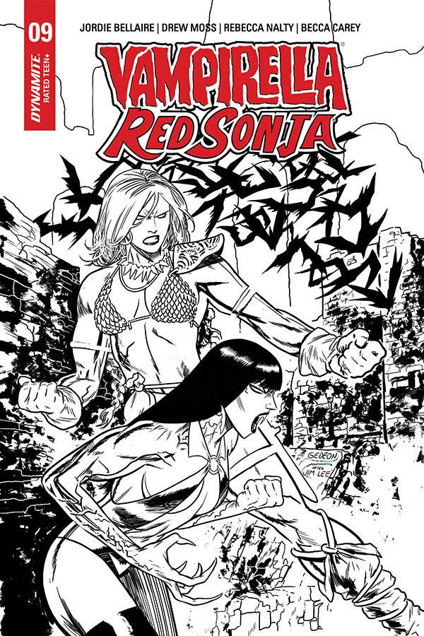 Vampirella Red Sonja #9 (15 Copy Gedeon B&w Homage In)