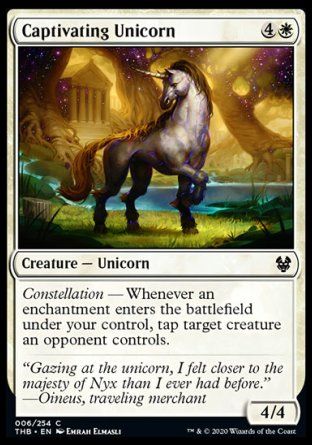 Captivating Unicorn (Theros Beyond Death) Trading Card