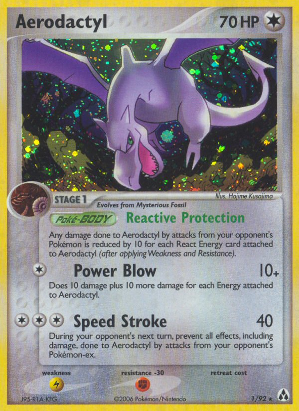 Aerodactyl (1/92) - Legend Maker Pokémon Card