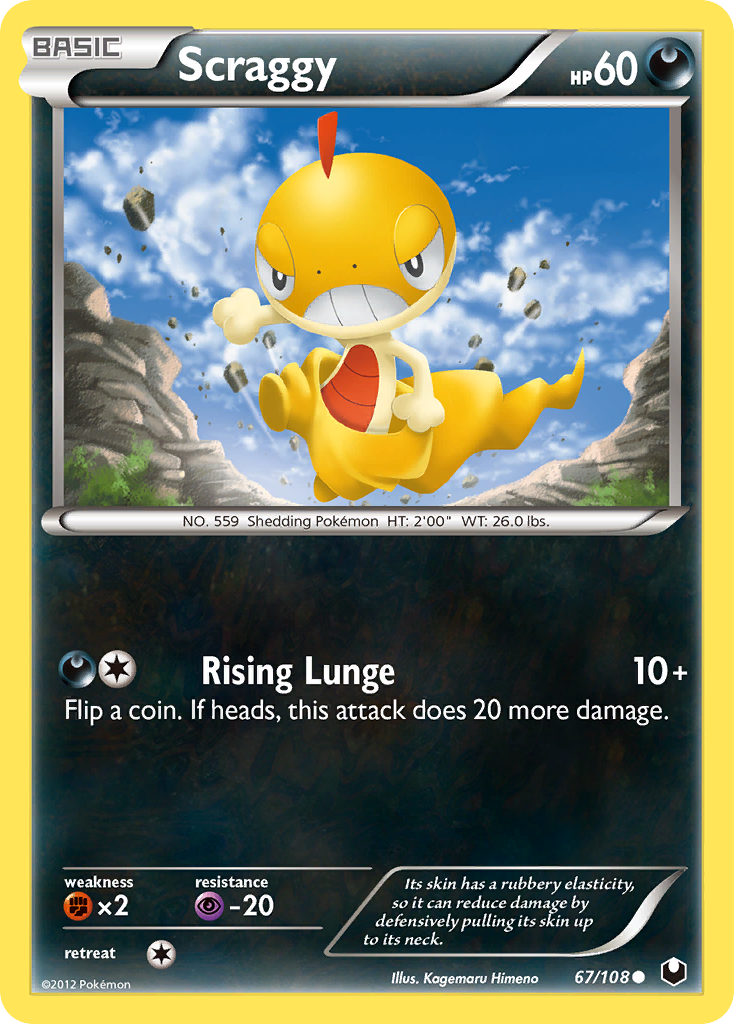 Scraggy (67/108) - Dark Explorers Pokémon Card